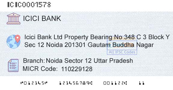 Icici Bank Limited Noida Sector 12 Uttar PradeshBranch 