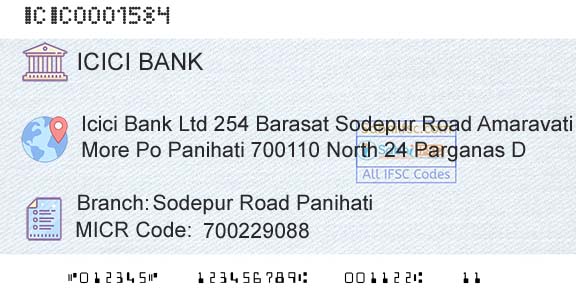 Icici Bank Limited Sodepur Road PanihatiBranch 