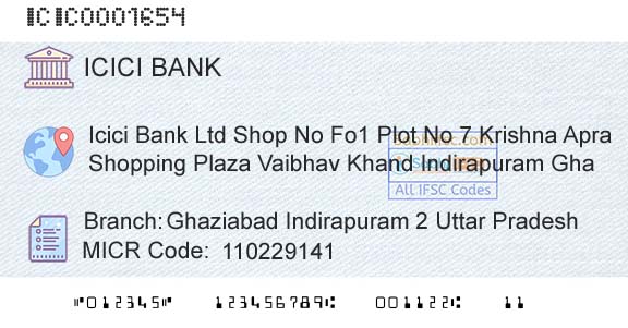 Icici Bank Limited Ghaziabad Indirapuram 2 Uttar PradeshBranch 