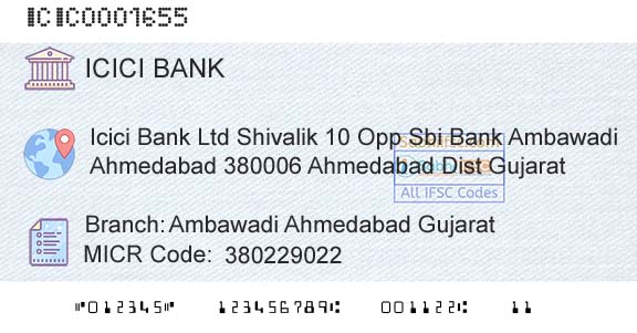 Icici Bank Limited Ambawadi Ahmedabad GujaratBranch 
