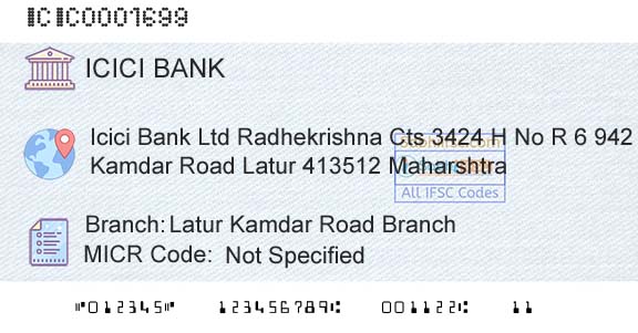 Icici Bank Limited Latur Kamdar Road BranchBranch 