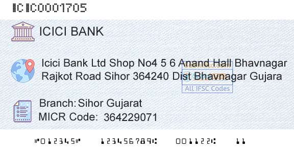 Icici Bank Limited Sihor GujaratBranch 