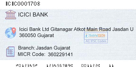 Icici Bank Limited Jasdan GujaratBranch 