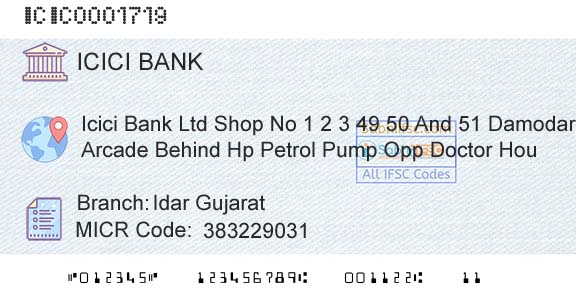 Icici Bank Limited Idar GujaratBranch 