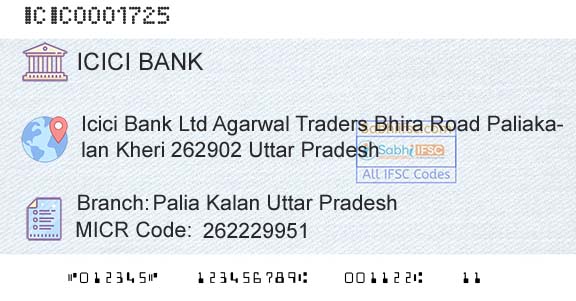 Icici Bank Limited Palia Kalan Uttar PradeshBranch 