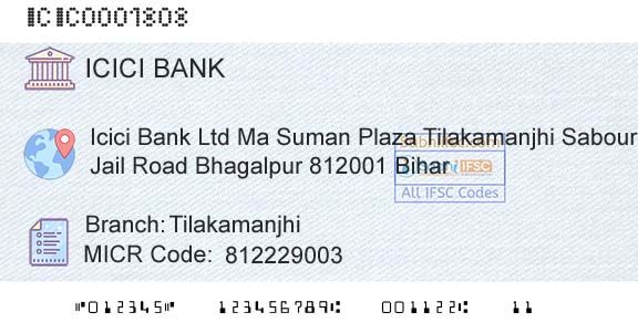 Icici Bank Limited TilakamanjhiBranch 