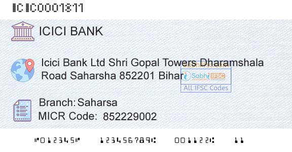 Icici Bank Limited SaharsaBranch 