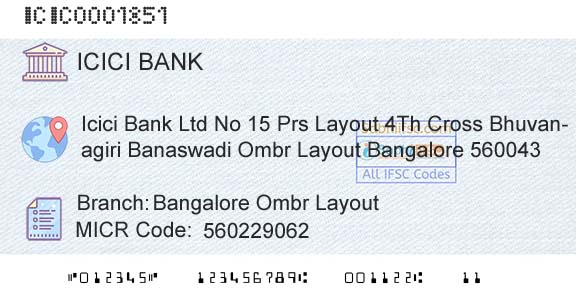 Icici Bank Limited Bangalore Ombr LayoutBranch 