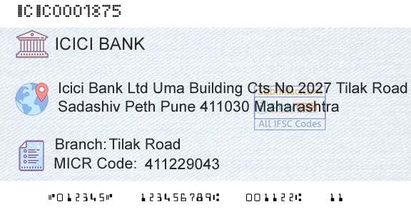 Icici Bank Limited Tilak RoadBranch 