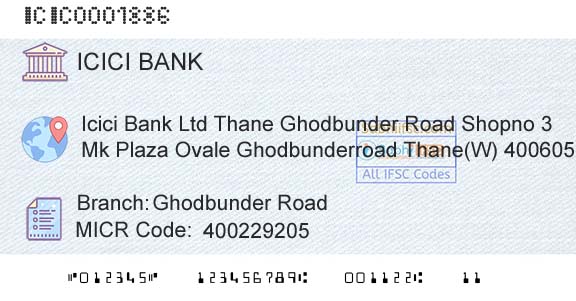 Icici Bank Limited Ghodbunder RoadBranch 