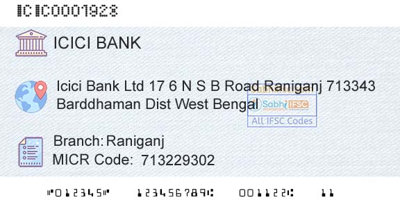 Icici Bank Limited RaniganjBranch 
