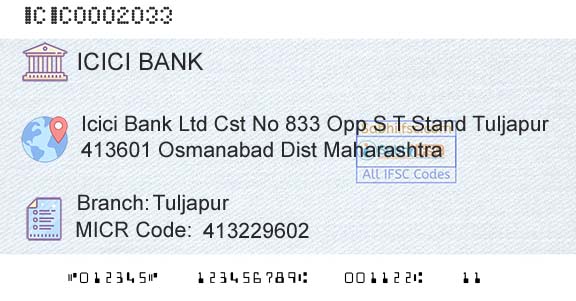 Icici Bank Limited TuljapurBranch 