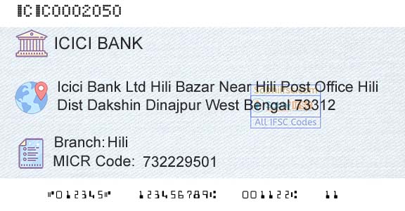 Icici Bank Limited HiliBranch 