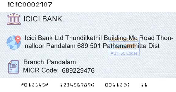 Icici Bank Limited PandalamBranch 