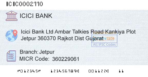Icici Bank Limited JetpurBranch 