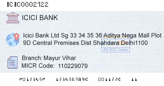 Icici Bank Limited Mayur ViharBranch 