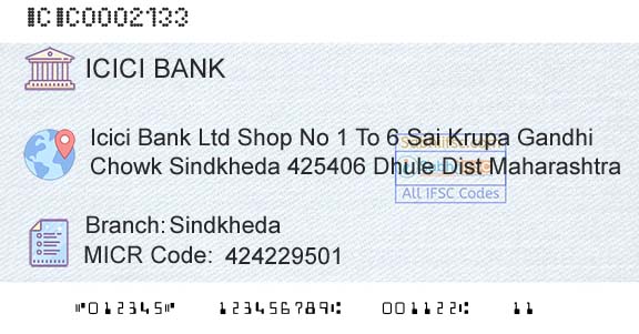 Icici Bank Limited SindkhedaBranch 
