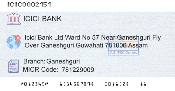Icici Bank Limited GaneshguriBranch 