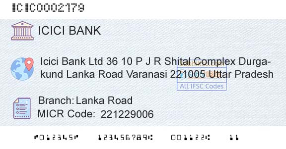 Icici Bank Limited Lanka RoadBranch 