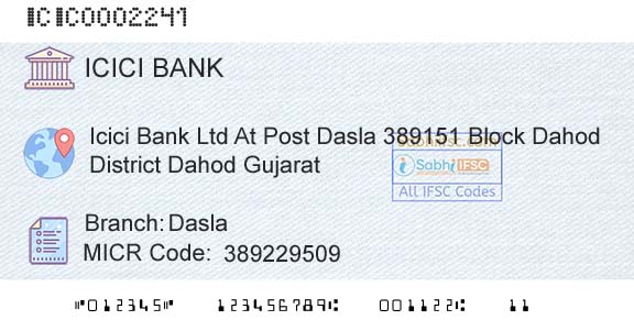 Icici Bank Limited DaslaBranch 
