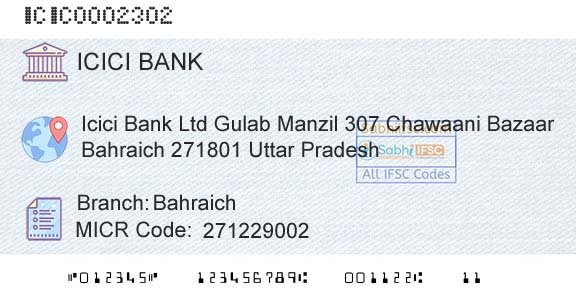Icici Bank Limited BahraichBranch 
