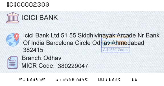 Icici Bank Limited OdhavBranch 