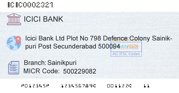 Icici Bank Limited SainikpuriBranch 