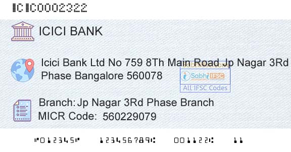 Icici Bank Limited Jp Nagar 3rd Phase BranchBranch 