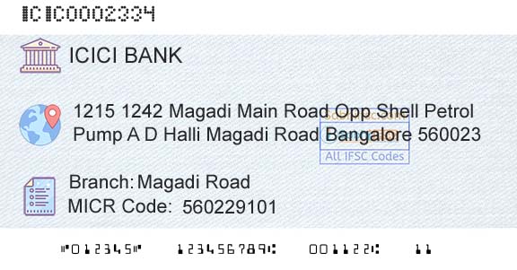 Icici Bank Limited Magadi RoadBranch 