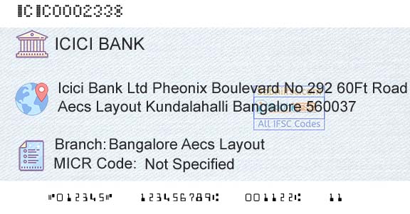 Icici Bank Limited Bangalore Aecs LayoutBranch 