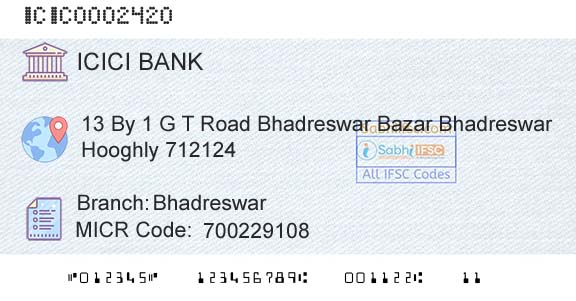 Icici Bank Limited BhadreswarBranch 