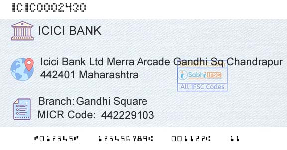 Icici Bank Limited Gandhi SquareBranch 