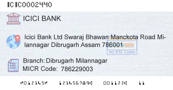 Icici Bank Limited Dibrugarh MilannagarBranch 