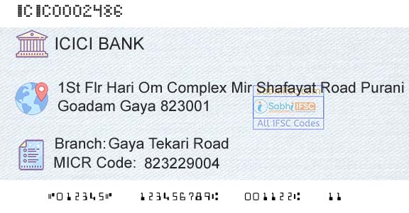 Icici Bank Limited Gaya Tekari RoadBranch 