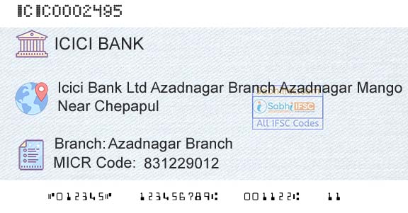 Icici Bank Limited Azadnagar BranchBranch 