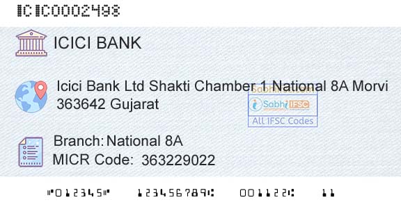 Icici Bank Limited National 8aBranch 