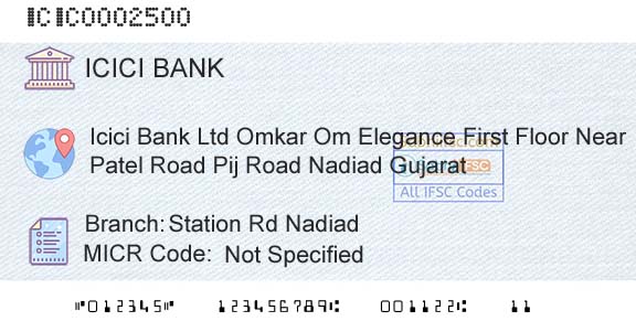 Icici Bank Limited Station Rd NadiadBranch 