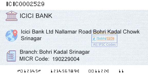 Icici Bank Limited Bohri Kadal SrinagarBranch 