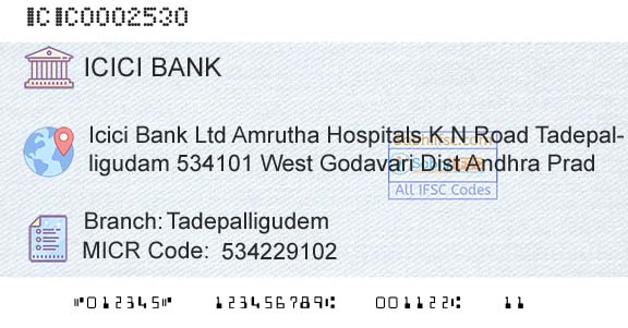 Icici Bank Limited TadepalligudemBranch