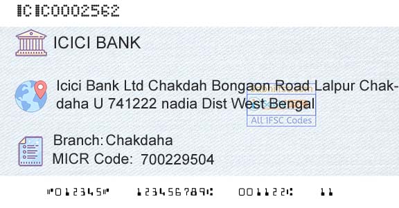 Icici Bank Limited ChakdahaBranch 