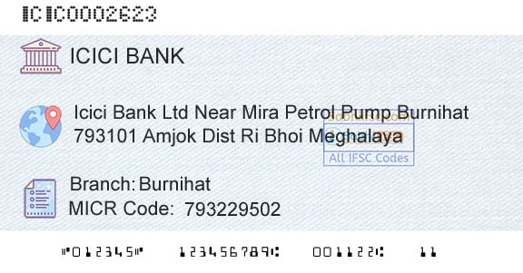 Icici Bank Limited BurnihatBranch 