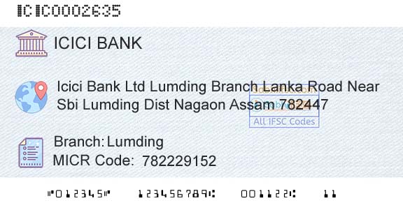 Icici Bank Limited LumdingBranch 
