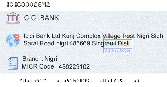 Icici Bank Limited NigriBranch 