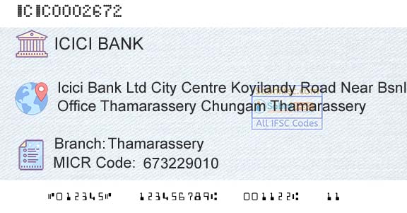 Icici Bank Limited ThamarasseryBranch 