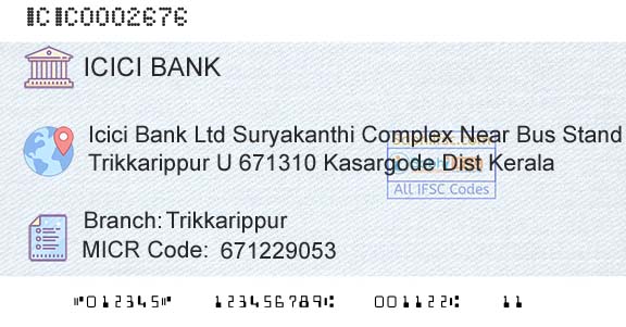 Icici Bank Limited TrikkarippurBranch 