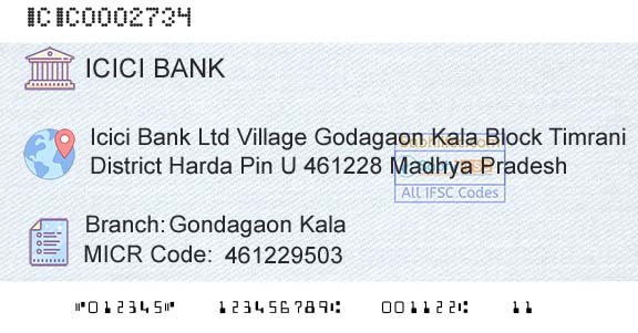 Icici Bank Limited Gondagaon KalaBranch 