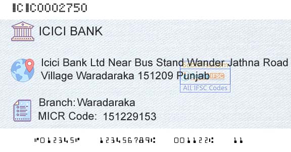 Icici Bank Limited WaradarakaBranch 