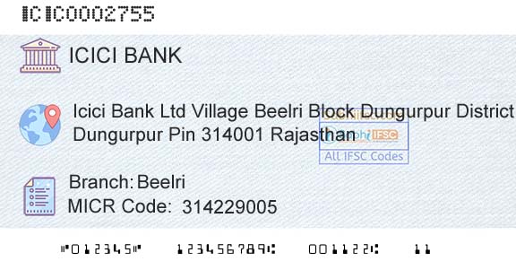 Icici Bank Limited BeelriBranch 