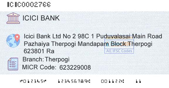 Icici Bank Limited TherpogiBranch 