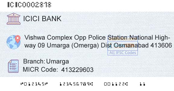 Icici Bank Limited UmargaBranch 